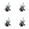Service Caster 2 Inch Thermoplastic Wheel 5/16 Threaded Stem Caster Set with Brakes, 4PK SCC-TS05S210-TPRS-SLB-5161815-4 - alternate 1
